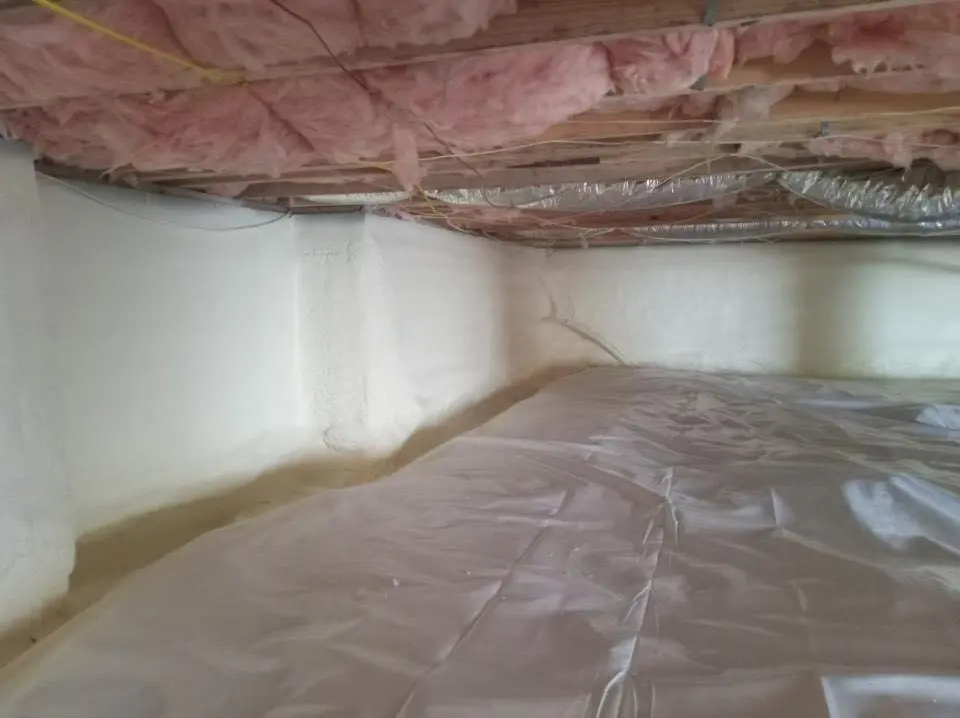 Crawl space encapsulation with closed-cell spray foam for Roof Maintenance in White Hall